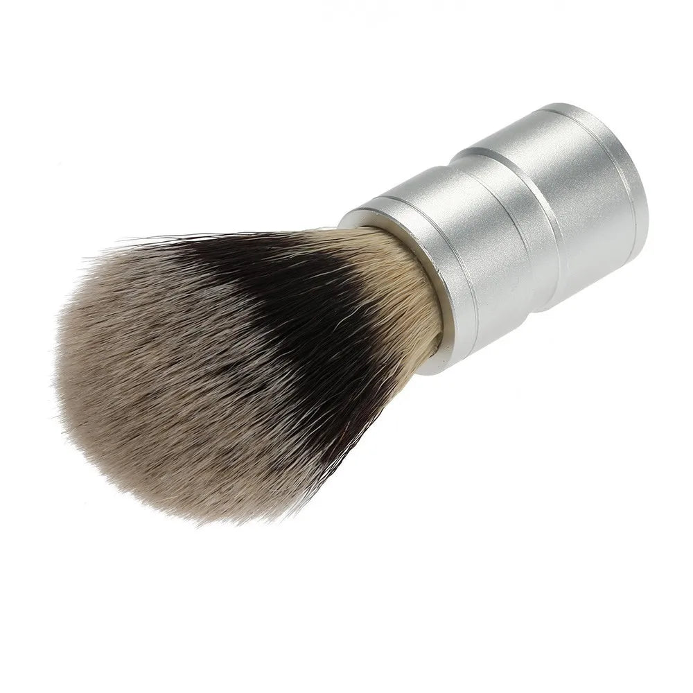 Zinc Alloy Metal Handle Shaving Brush Professional Hair Salon Tool with Nylon Hair for Barber Use Men Brush