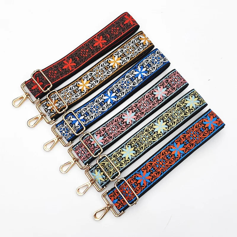 Deepeel BF197 5cm Purse Accessories Embroidered Jacquard Bag Strap Wide Handbag Straps