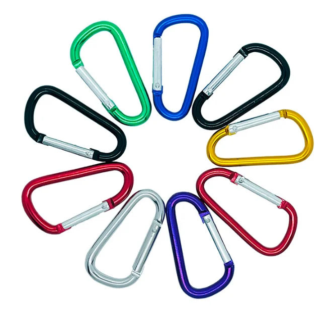 China Manufacturer Aluminum D Type Carabiner Buckle Keychain Spring Snap Hook
