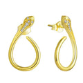 Wholesale Fashion Unique Snake Earrings Jewelry Snake Stud Earrings Gold Snake Skin Hoop Earrings Sterling Silver for Women