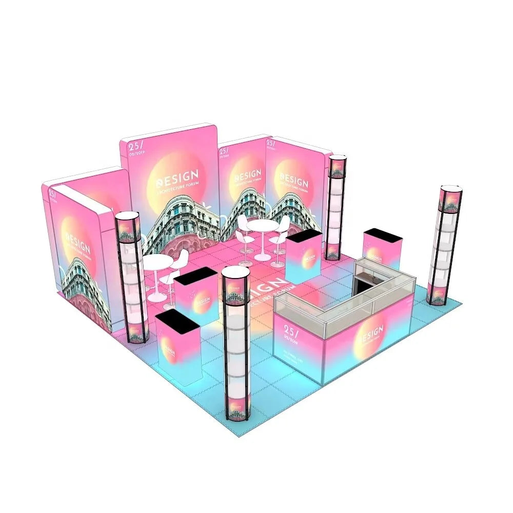 20x20 Custom Modular Coolapsible Twist Tower Display Advertising Trade Show Booth Exhibition