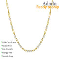 Fashion Jewelry INS Stacking Style 3MM Round Moissanite Paper Clip Collarbone Chain S925 Silver 18k Gold Plated Women Necklace