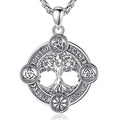 Merryshine 925 Sterling Silver Jewelry Men Retro Punk Norse Viking Tree of Life Jewelry Pendant Necklace for Men