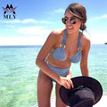 2025 New Shiny Sexy Swimsuit Women Swimwear Push up Bathing Suits Summer Bikinis