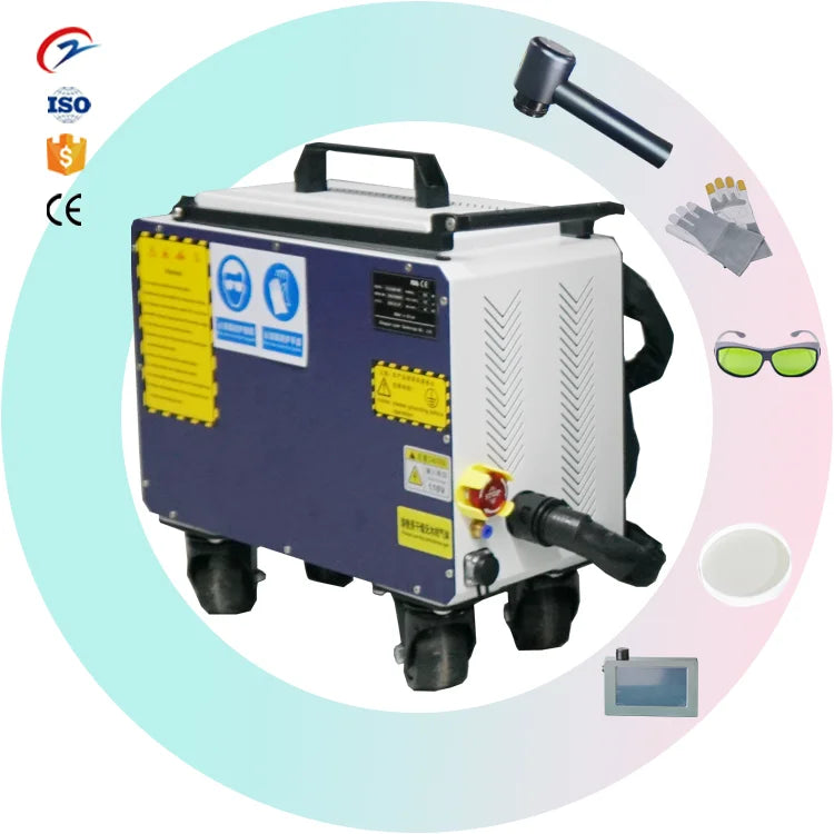 200W 300W Air Cooling Pulse Handheld Portable Laser Cleaning Machine JPT Laser Source