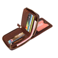 Vintage Style Mens Wholesale Genuine Leather Zipper RFID Blocking Designer Card Leather Wallet
