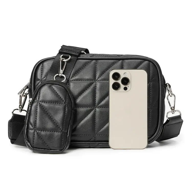 Small Square Fashion Mobile Phone Pu Leather Sport Chest Sling Crossbody Luggage Travel Shoulder Messenger Bag for Men Women