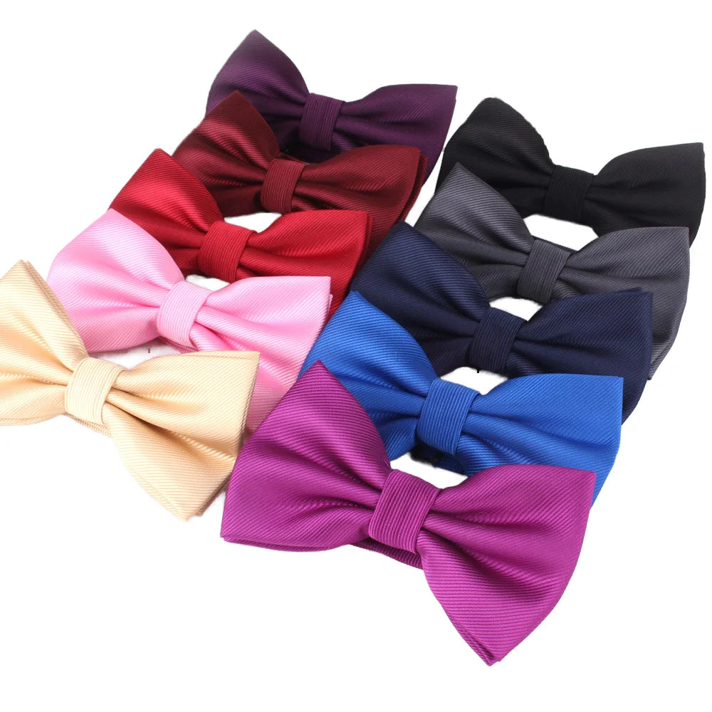 LHY Custom Wholesale Men's Women's Polyester Bow Ties Fashionable Butterfly Design for Party Wedding Color Bowknot