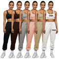 Women's 2022 Washed Windproof Crop Top & Jogger Pants Two-Piece Sweatsuit Set