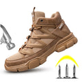 Fashion Anti Smashing Anti Piercing Safety Boots Breathable and Lightweight Safety Protection Work Shoes for Men