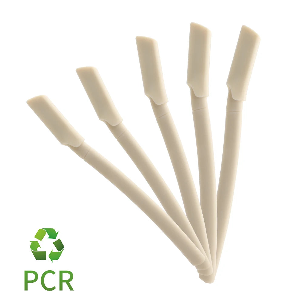 Eco-friendly PCR Material Dermaplaning Tool for Women with Stainless Steel Single Blade Trimmer