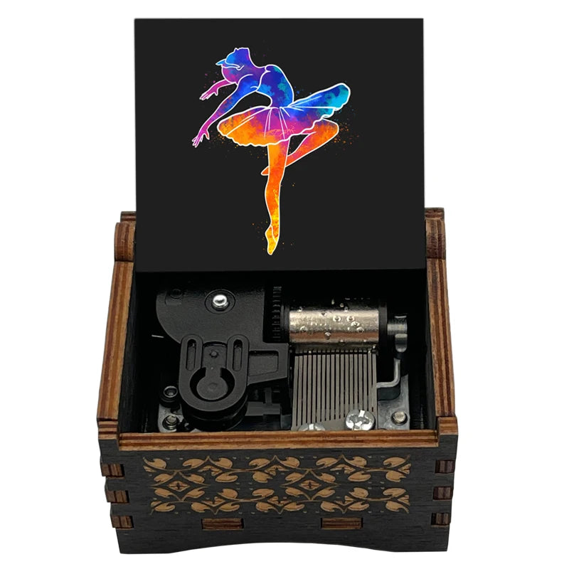 Swan Lake Wind up Music Box Elegance Ballet Dancer 18 Note Silver Movement Special Musical Gift for Friend Family Birthday Party