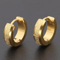Classic Matte Gold Stainless Steel Earrings for Women Exaggerate Circle Hoop Jewelry for Parties Weddings and Gifts