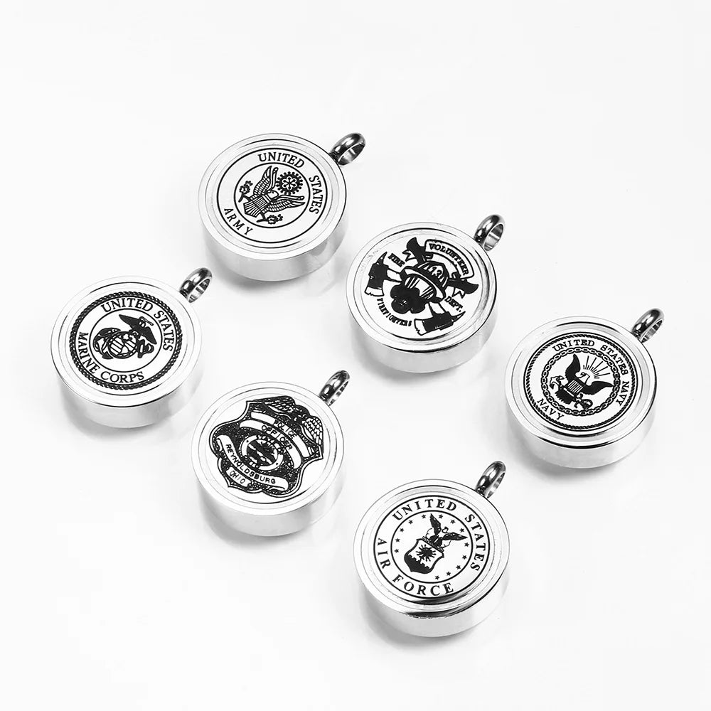 Chrome Series Titanium Steel Men and Women Pendant Memorial Relatives Urn Necklace Heart Jewelry