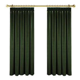 Professional New Arrival Velvet Oliver Green Living Room Hotel Blackout Motorized Insulated 100% Polyester Curtain