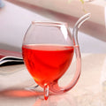 Creative Decorative Cocktail Shot Glass Vampire Glass Cup with Glass Straw