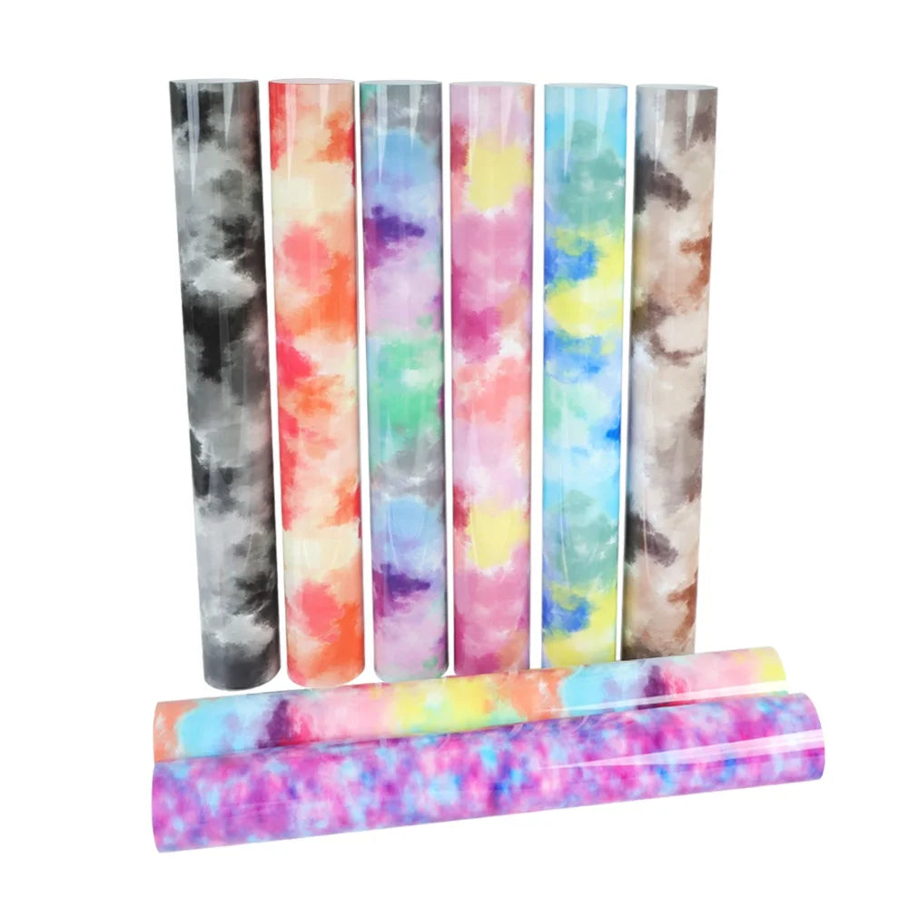 Guangyintong PU Tie-dye Heat Transfer Series Best Htv Vinyl on  t Shirt Transfer Paper Matte Iron on Vinyl