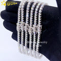 Cheapest Price GRA Pass Diamond Tester S925 Sterling Silver Prong Set d Color Vvs Moissanite Diamond Tennis Bracelet