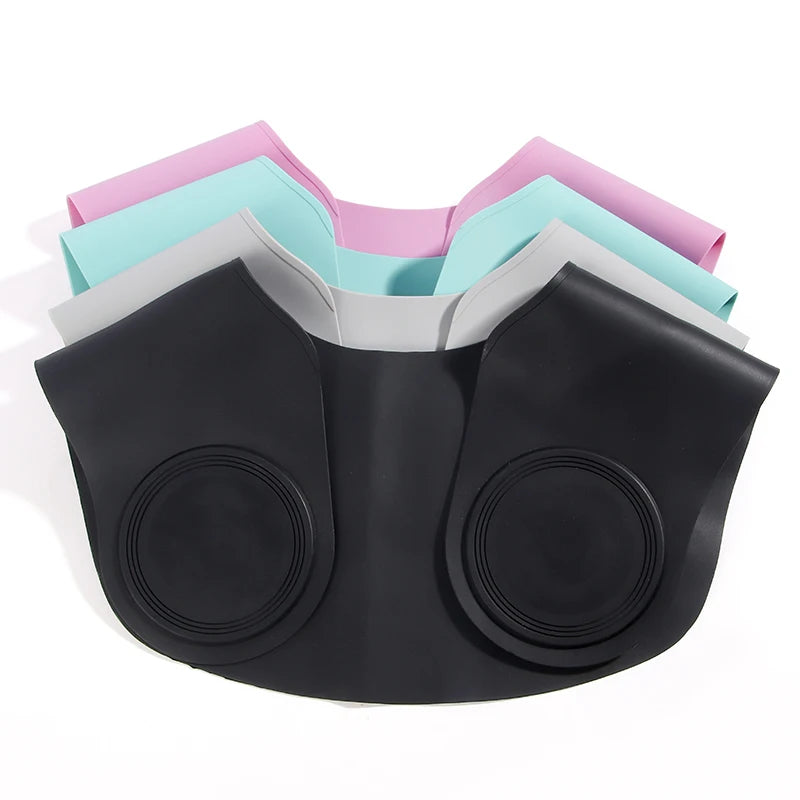 Hair Salon Stylist Cutting Collar Silicone Neck Wrap Guard for Haircut Hair Dye MagicTape Design Silicone Hair Cutting Cape