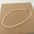15 Inch /16 Inch/18inch Nature Near Round FRESHWATER PEARL Choker NECKLACE nice CLASP - Rhodium Plating 5 mm Pearl