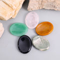 Natural Crystal Rose Quartz Oval Hand Carved Polished Sculpture Worry Stone Thumb Massage Chakra Palm Gemstone Wholesale Healing