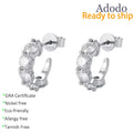 Hot Sale Beautiful Bulk Fancy 925 Sterling Silver Rhodium Plated Micro Insert 3MM/4MM VVS GRA Moissanite Bling Party Earring