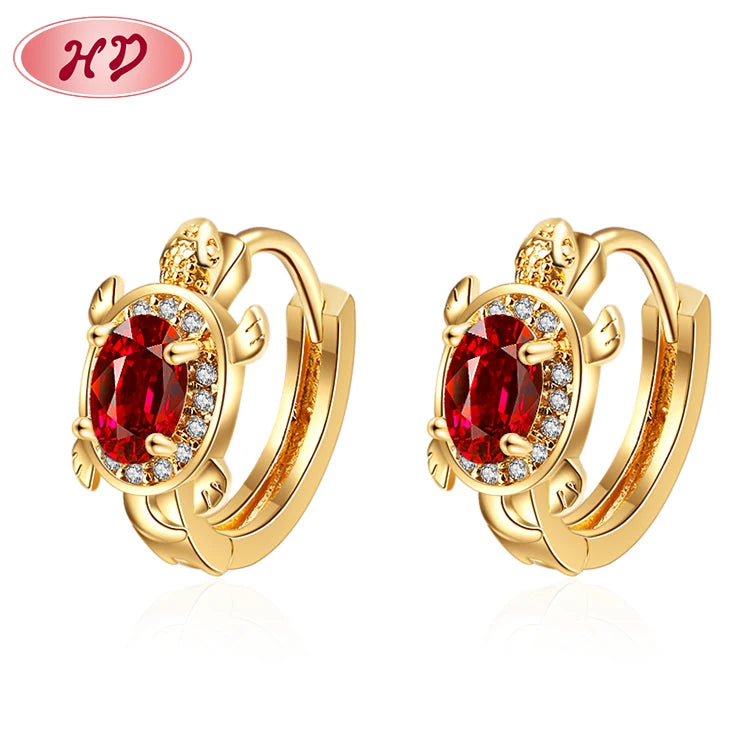2023 New Trends Fashion Customizable Animal Wave Iced Cz Rhinestone 18K Gold Plated Hoop Earrings