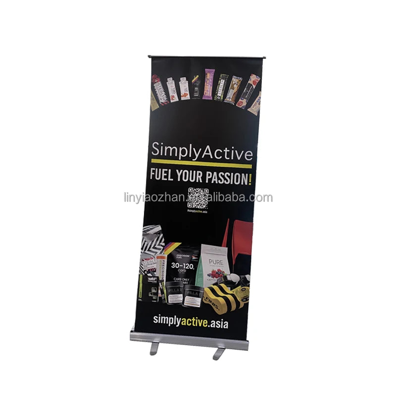 Custom Design Retractable Roll up Banner Aluminum Stand with Padded Oxford Bag for Trade Show Exhibition Store Displays