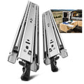 AOLISHENG Heavy Duty Kitchen Bedroom Drawer Slides Locking Three Sections Full Ball Bearing 150LB Load Industrial Rails Side