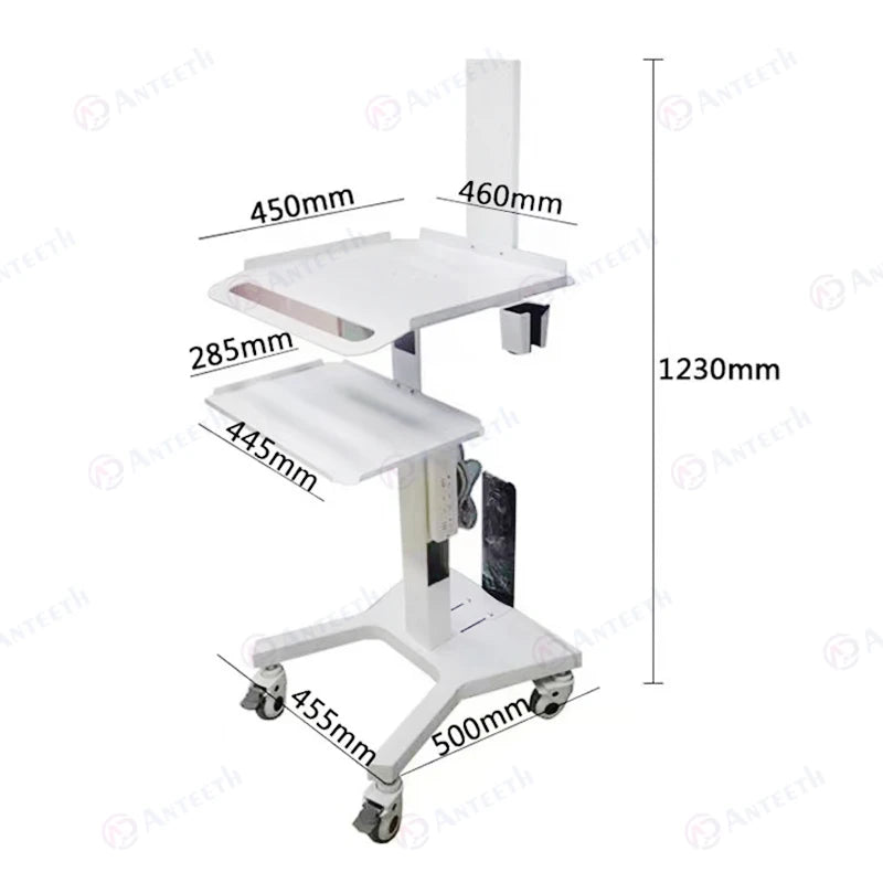 Mobile Dental Hospital Oral Scanner Tool Cart Install Monitor With Bracket Tray Beauty Salon Lab Implant Trolley Cart