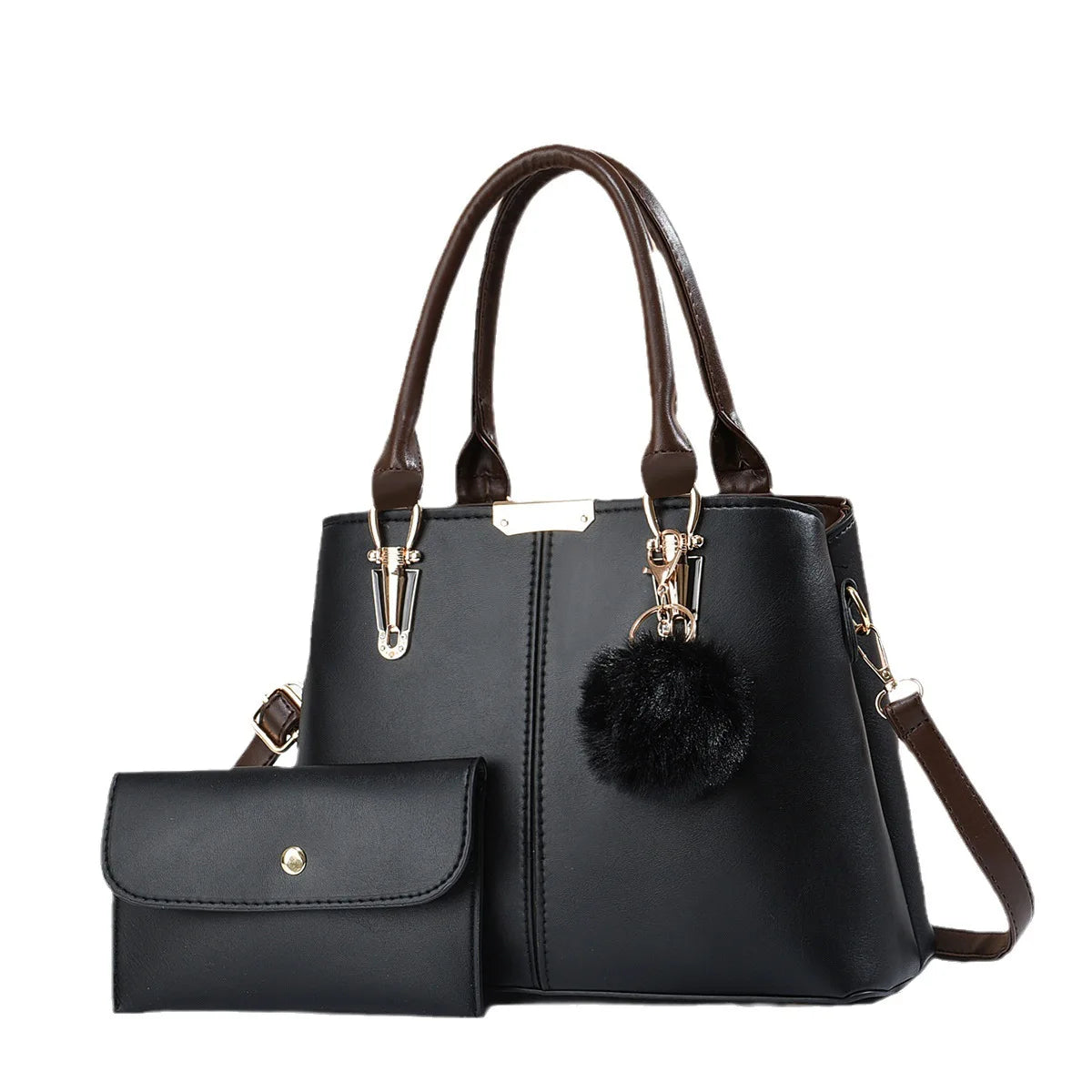 Ready to Ship Women Bag Set 2pcs Pure Color Good Gift to Mother Women's Tote Bags