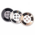 Round Concave Surface Four Eyes 20mm 25mm Alloy Metal Button Black Shirt Suit Trousers Decorative Accessories Garment Buttons