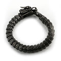 Factory New Stock Punk Style Gold Plated Animal Shape Stainless Steel Men's Dragon Strand Bracelet Bezel Setting for Gift/Party