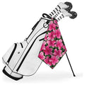 Eco Friendly Sublimation Print Microfiber Rpet Microfiber Waffle Golf Towel Magnetic Golf Towel