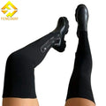 Winter Fashion Knit Stretch Sock Boots Ladies Over-the-Knee Thigh High Roman Boot Polyester/PU Upper Flat Women Shoes