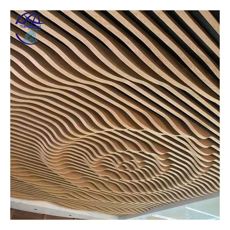 Aluminum Baffle Metal Ceiling False Ceiling Interior Decoration Design Suspended Wavy Ceiling