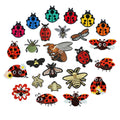 Yiwu Wintop Free Sample Ladybird Ladybug Beetle Bee Spider Design Iron on Insect Embroidered Patch for Hat Clothes Bag