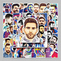 51PCS Factory Wholesale Waterproof PVC Material Lionel AndrÃ©s Messi Stickers for Notebooks Suitcases Decoration Stickers