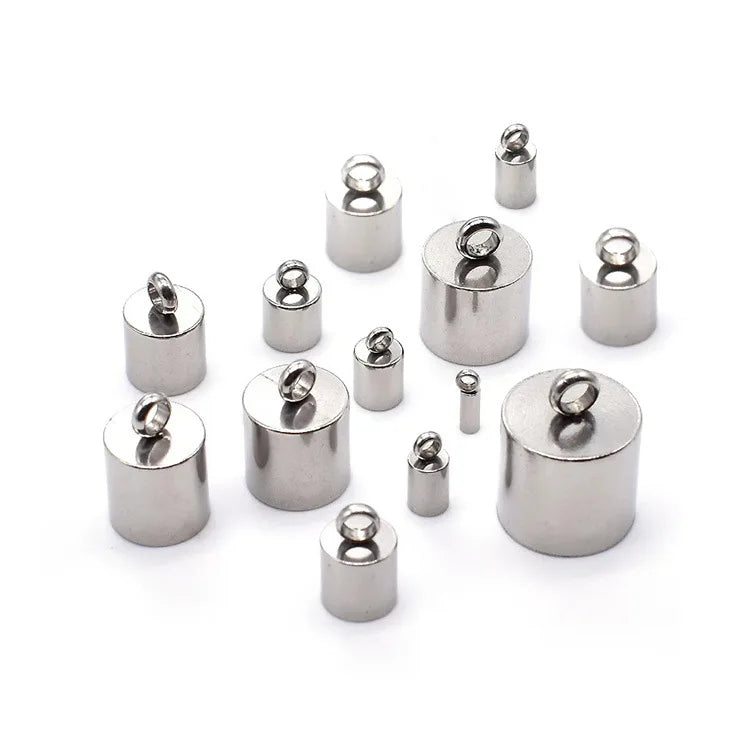 New Fashion DIY Accessories-Stainless Steel Spacer Beads for Leather Bracelets Jewelry Finding Type Bead Caps