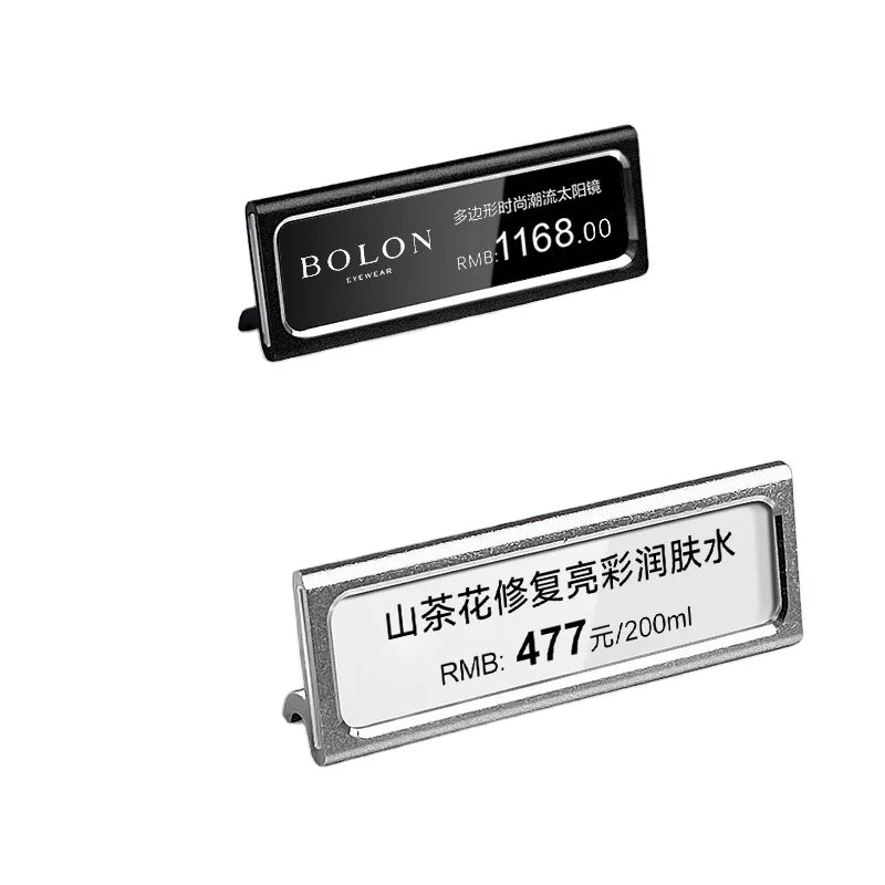Adjustable Single-Sided Metallic LED Display Stand Big Number Cube Tags for Car and Supermarket Shelves