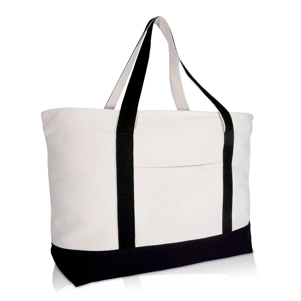 Hot Sale Promotional Personalized Blank Plain Cotton Canvas Bags Reusable Shopping Cotton Tote Bags With Custom Printed Logo