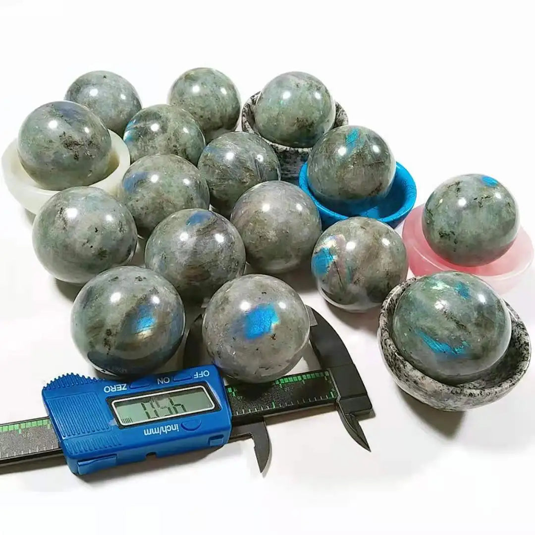 2024 20mm Natural Round Terahertz Stone Ball  Wholesale Labradorite Balls Sphere