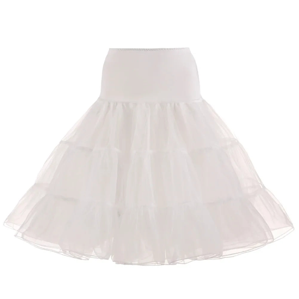 Cheap 50s Vintage 65cm Rockabilly Colorful Tutu Women Petticoat Underskirt HOLL-002