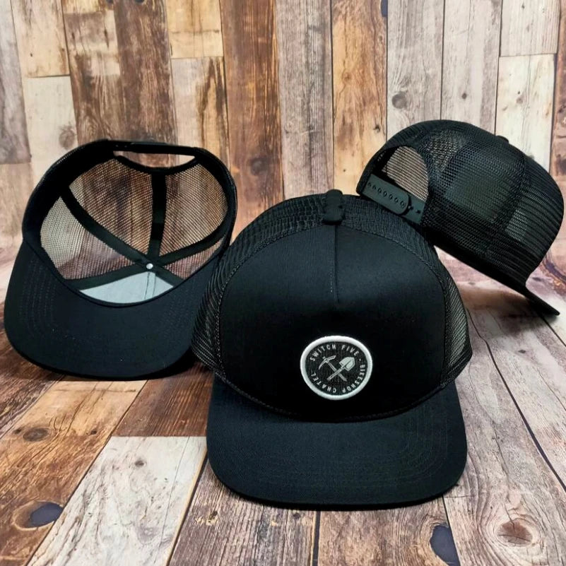 Custom 5 Panel Top Quality Flat Flex Fitted Mesh Private Label Trucker Snapback Caps