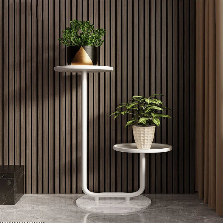 Wholesale Indoor Home Garden Steel Flower Stand Powder Coated Display White Drip Tray Corner Vase Plant Pot Rack Everyday Use