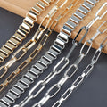 C203 1M/Lot DIY Chain for Jewelry Making Wholesale Nickel-Free 18K Gold Rhodium Plated Copper Charm Bracelet Necklace Pass REACH
