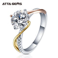 2026 New Design 1.5ct 7.5mm Round Cut D Color VVS Moissanite Diamond 925 Sterling Silver Gift for Women