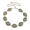 Factory Direct Sales Women Bohemian Beach Belt for Lady Dresses Metal Chain Belt for Western Cowgirls