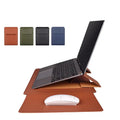 Stylish PU Leather Laptop Case Sleeve with Integrated Mouse Pad Convenient Laptop Sleeve Stand