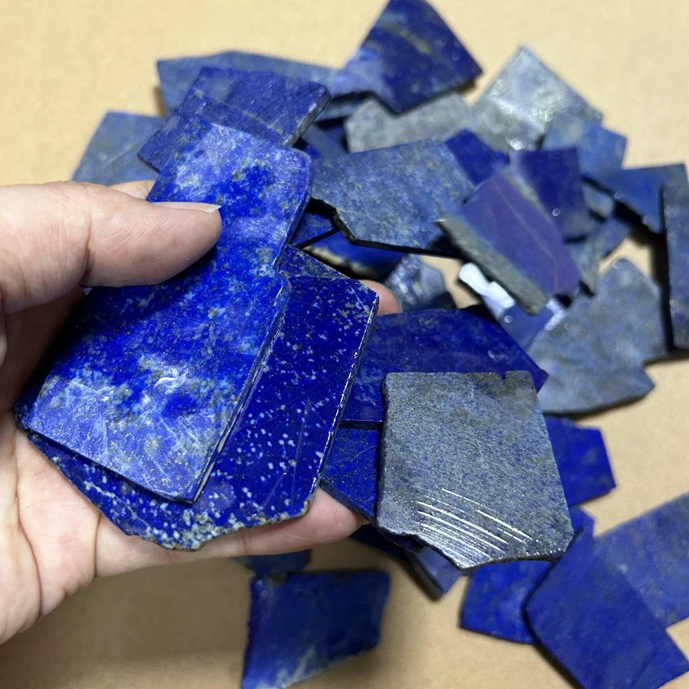 1KG Dark Lapis Lazuli Raw Material Irregularly Sheets Unpolished Lapis Lazuli Rough Stone